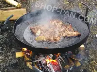Сковорода з диска борони 50 см зі знімними ручками