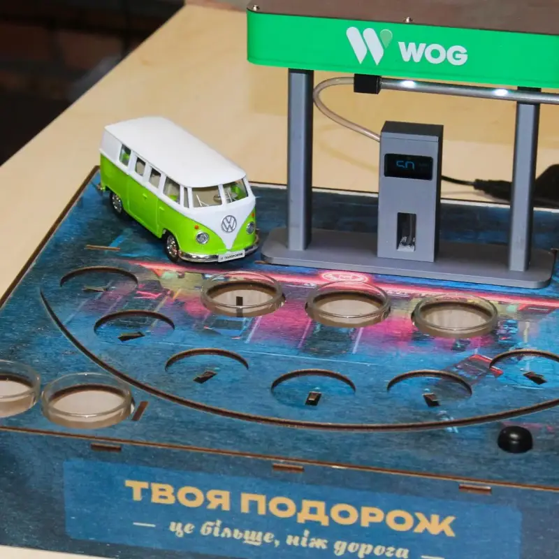 Наливатор АЗС «Volkswagen T1» на 7 рюмок с УФ-печатью