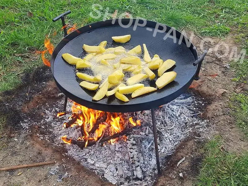 Сковорода з диска борони 50 см зі знімними ручками