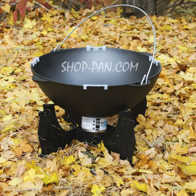 Підставка для сковороди та казана для готування на вогні