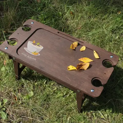 Складаний столик-піднос з фанери з УФ-друком 60x30x5,5 см