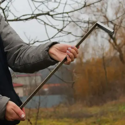 Велика кочерга з нержавійки для сковороди та мангала, 3 мм