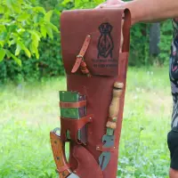 Кожаный чехол с отделом под шашлычницу
