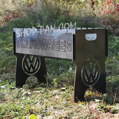 Разборный мангал Volkswagen на 8 шампуров с индивидуальной гравировкой