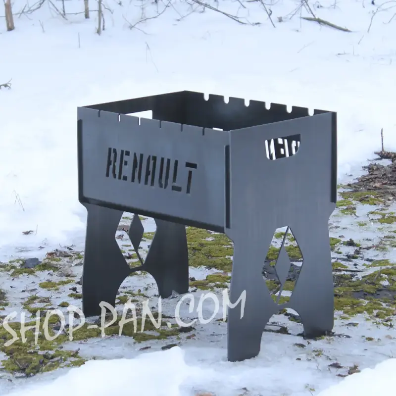 Разборный мангал на 8 шт с гравировкой RENAULT