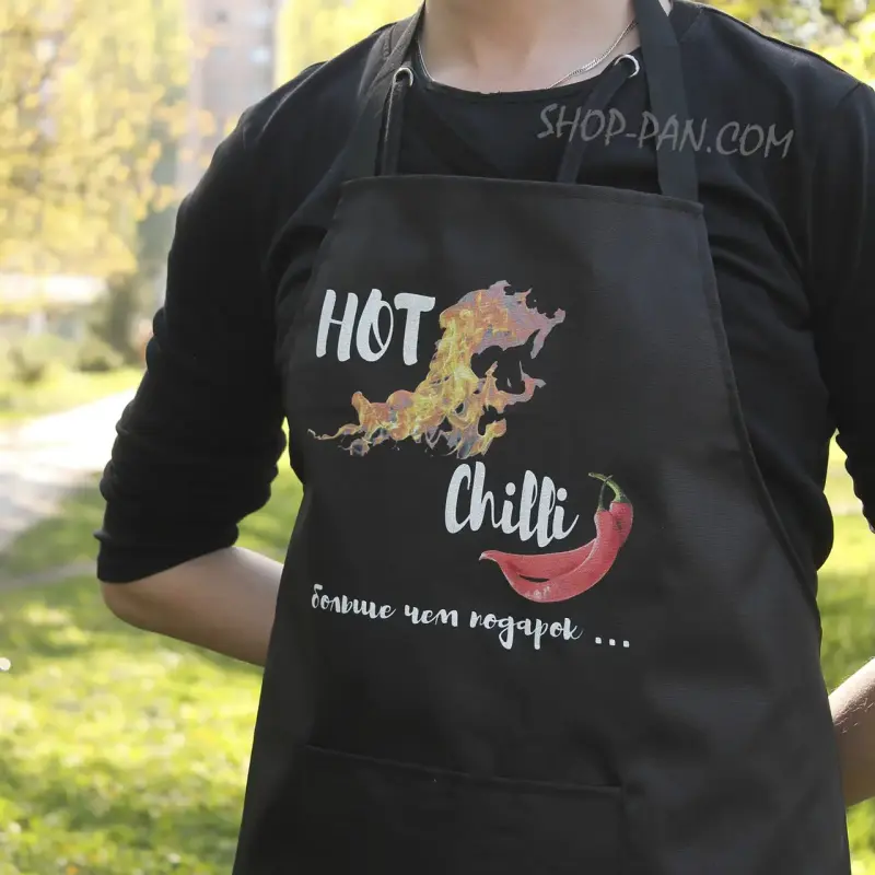 Фартук с принтом HOT CHILLI