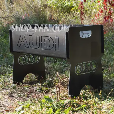 Разборный мангал AUDI на 8 шампуров с индивидуальной надписью