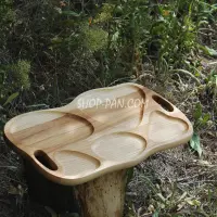 Кухонная доска для подачи блюд 30x50 см, прямоугольная, на 5 секций, двухсторонняя