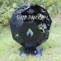 Крашеная сферическая чаша для огня на подставке