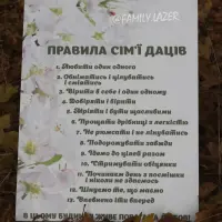 Настінний постер «Правила дому» з УФ-друком