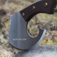 Кухонный нож-топорик для ребер из стали 65Г