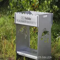 Высокий разборный мангал из нержавейки на 8 шампуров 3 мм