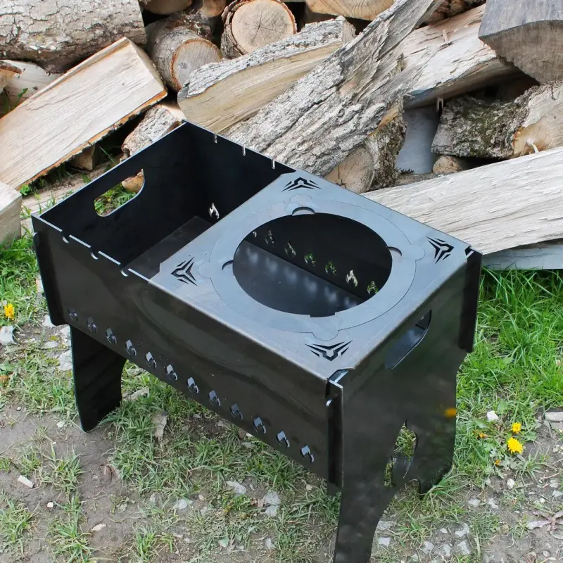 Стальная подставка для котла на мангал 30 x 32 см