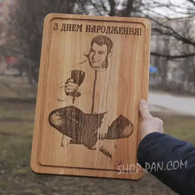 Кухонна дошка з гравіюванням за фото