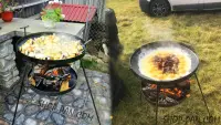 Сковорода из диска с подставкой для огня 500 мм