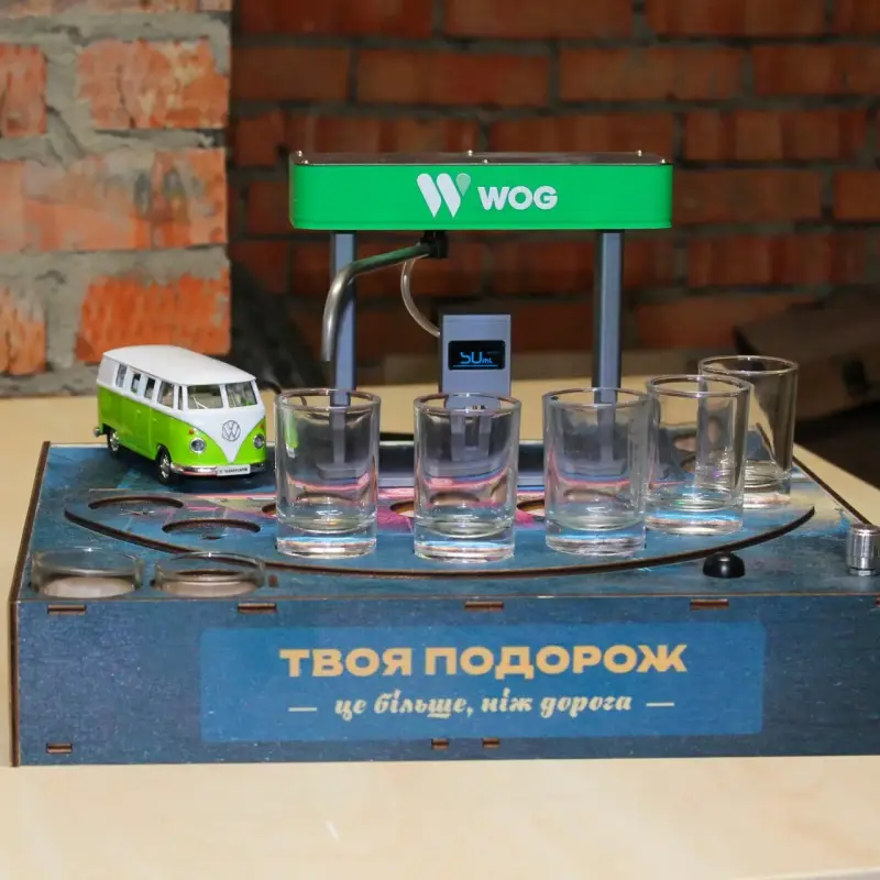 Наливатор АЗС «Volkswagen T1» на 7 рюмок с УФ-печатью