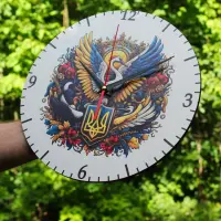 Квадратний настінний годинник з фото та написом 30 × 30 см